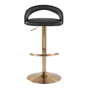 English Elm Adjustable Swivel Barstools Set of Two with Chrome Base Mid-century Kitchen Counter Seating Black B202S01977