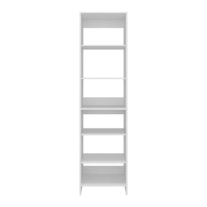 English Elm Cabot Six Shelf Tall Wardrobe Closet White Melamine Vertical Bedroom Storage B097S00243