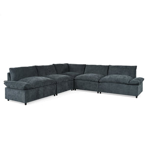 English Elm [not Sold Separately] Deep Gray Modular Sectional with Storage and Overstuffed Cushions N767P234453R