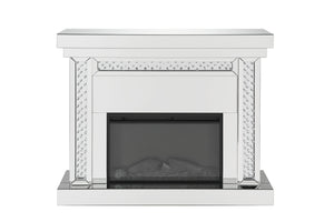 English Elm Nysa Glam Electric Fireplace with Mirrored Surround and Faux Crystal Led Accent B2726P446685