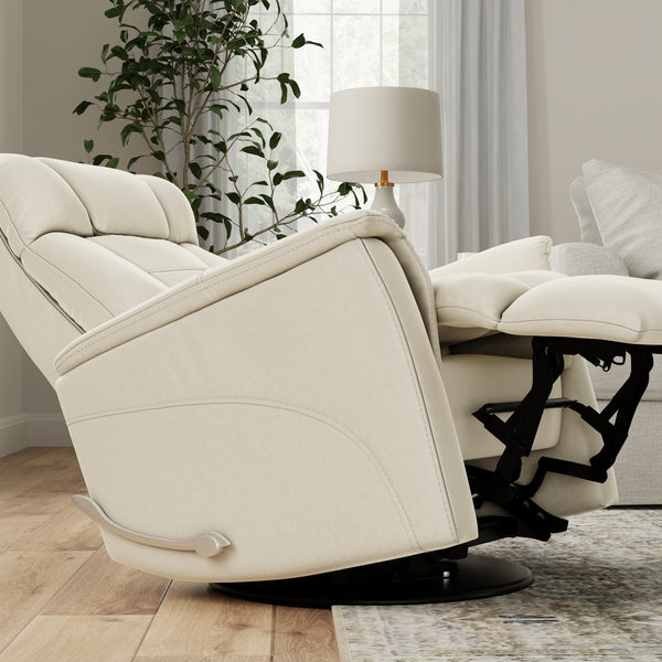 English Elm Global Home Swivel Glider Recliner - Faux Leather Comfort With Adjustable Headrest & Footrest B339P323110