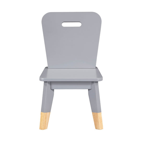 English Elm Gray Two-tone Solid Wood Kids Activity Table Set Four Chairs Playroom Furniture Gray B011P463885