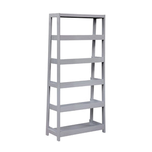 English Elm Modern Four Shelf Wooden Bookcase Vertical Storage Unit for Bedroom or Office Gray B011P460079