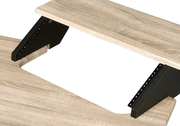 English Elm 83" Eleazar Black music recording studio desk with keyboard storage, metal frame, casters, pro workspace Oak 39 L x 19 W x 4 H B2726S00136