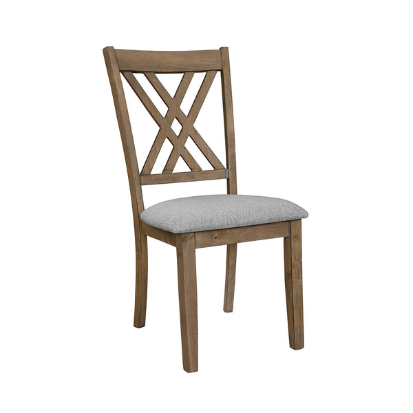 English Elm Amador Gray Cross Back Dining Chair Set B201P408886