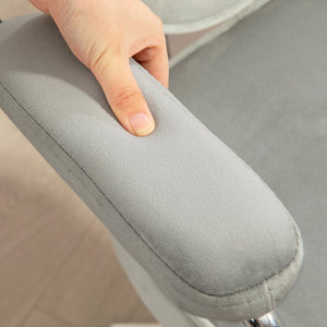 English Elm Homcom Glam Velvet-Feel Swivel Office Chair, Adjustable With Rhinestone Tufting For Chic Comfort W2225P250015