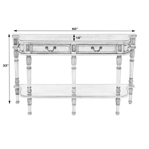 Butler Specialty Butler Merrion 60" Rectangular Console Table in Medium Brown Cherry Veneer with 2 Drawers & Shelf, Traditional Design 872101