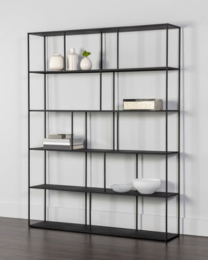 Sunpan Eiffel Bookcase - Stylish Iron Storage Solution for Living Spaces, Office, and Modern Decor Extra Large - 60W x 12D x 77H