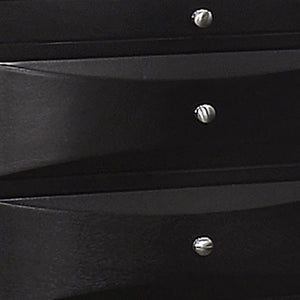 English Elm Vollenhove Sleek Black 2-Drawer Nightstand with Slide-Out Tray, Felt-Lined Storage & Modern Elegance B062P328637