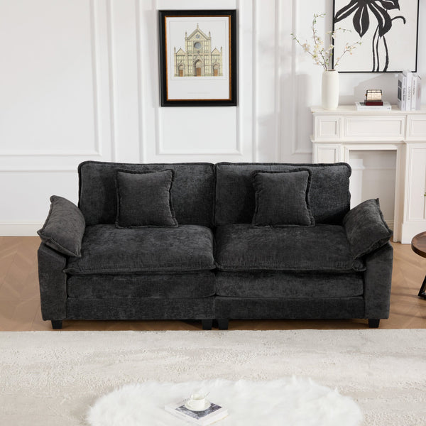 English Elm Wider Ergonomic Loveseat with Breathable Chenille Upholstery, Modular Design, Plush Double-Layer Cushioning W1143S00036 W1143S00036