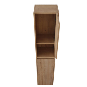 English Elm 12" Bathroom Side Cabinet - Modern Float Mount, Soft Close Doors & Reversible Design For Space-Saving W999S00375