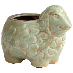 Lala Lamb Planter Green Glaze 08763 Cyan Design