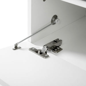 English Elm On-Trend 2-In-1 Shoe Cabinet With Soft Cushion & Arched Doors – Modern Storage Bench For Entryway, White N721P245716K-GIGA