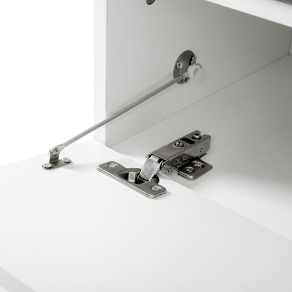 English Elm On-Trend 2-In-1 Shoe Cabinet With Soft Cushion & Arched Doors – Modern Storage Bench For Entryway, White N721P245716K-GIGA