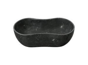 English Elm Luxury Solid Marble Vessel Sink Wavy Organic Stone Basin Matte Honed Vanity Bowl W1696P408021