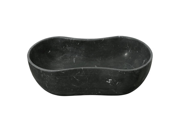 English Elm Luxury Solid Marble Vessel Sink Wavy Organic Stone Basin Matte Honed Vanity Bowl W1696P408021