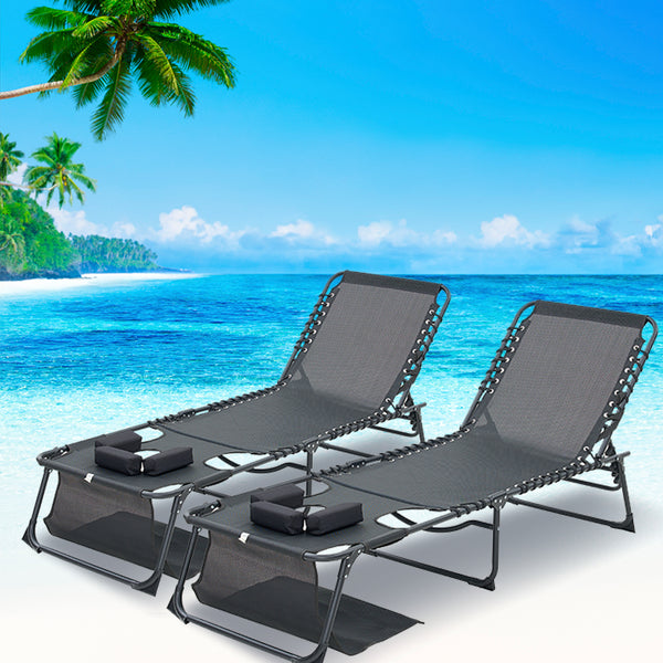 English Elm Face Down Chaise Lounge Chair with Face & Arm Holes, 5-Position Foldable Recliner for Pool Patio Relaxation Black W3162P277282