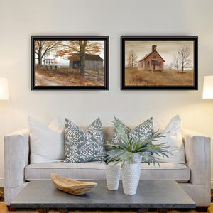 English Elm Trendy Decor 4u Billy Jacobs Old Country Road 2 Piece Framed Farmhouse Wall Art B067P254107