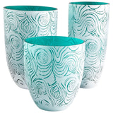 Destin Vase White and Green 08804 Cyan Design