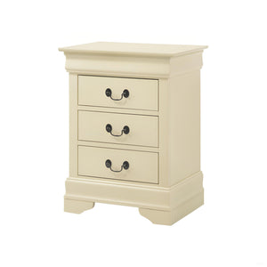 English Elm Traditional Classic Nightstand with Three Drawers, Fully Assembled 29"H x 21"W x 16"D for Easy Storage Beige 33 L x 24 W x 19 H B078108222