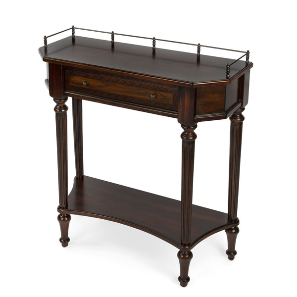 Butler Specialty Charleston Vintage Console Table With 1 Drawer And Open Shelf - Perfect For Entryways And Living Rooms Dark Brown Poplar Hardwood Solids,Ash Veneer,Mahogany Veneer,Resin,Fiberboard,Zinc 883024-butler