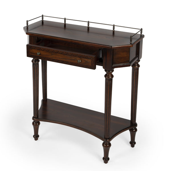 Butler Specialty Charleston Vintage Console Table With 1 Drawer And Open Shelf - Perfect For Entryways And Living Rooms Dark Brown Poplar Hardwood Solids,Ash Veneer,Mahogany Veneer,Resin,Fiberboard,Zinc 883024-butler