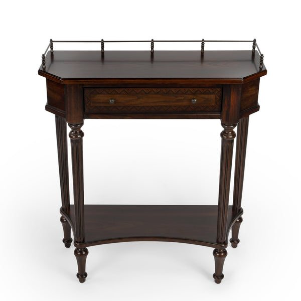 Butler Specialty Charleston Vintage Console Table With 1 Drawer And Open Shelf - Perfect For Entryways And Living Rooms Dark Brown Poplar Hardwood Solids,Ash Veneer,Mahogany Veneer,Resin,Fiberboard,Zinc 883024-butler