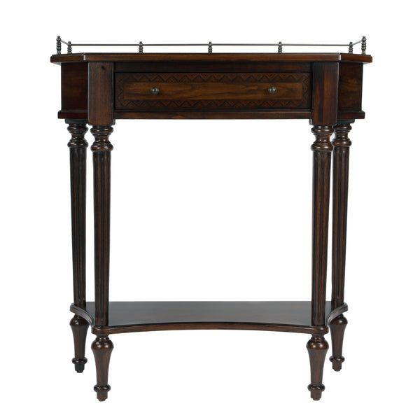Butler Specialty Charleston Vintage Console Table With 1 Drawer And Open Shelf - Perfect For Entryways And Living Rooms Dark Brown Poplar Hardwood Solids,Ash Veneer,Mahogany Veneer,Resin,Fiberboard,Zinc 883024-butler