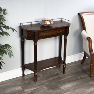 Butler Specialty Charleston Vintage Console Table With 1 Drawer And Open Shelf - Perfect For Entryways And Living Rooms Dark Brown Poplar Hardwood Solids,Ash Veneer,Mahogany Veneer,Resin,Fiberboard,Zinc 883024-butler