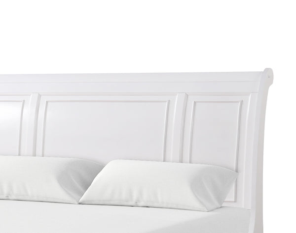 English Elm Meade Full Bed With Built-In Storage - Modern White Design, Solid Wood Construction & Quality Finish B078S00567