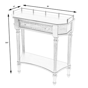 Butler Specialty Charleston Console Table – Vintage Wood With Drawer & Open Shelf, Perfect For Entryways & Living Rooms Beige Poplar Hardwood Solids,Oak Veneer,Resin,Fiberboard,Zinc 883424-butler