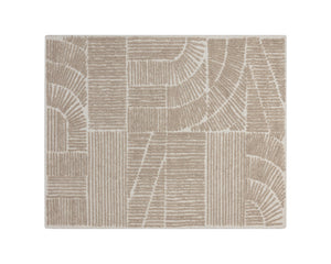 Sunpan Corinthia Hand-woven Rug - Luxurious Abstract Design In Soft Wool And Viscose For Elegant Spaces Taupe Wool Blend 111981