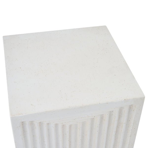 English Elm Mgo Tree Stump Side Table Lightweight Concrete Gray Wood Grain Finish Outdoor Indoor N776P372346W