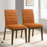 English Elm Ashcroft Furniture - Ines Burnt Orange Velvet Dining Chair (Set Of 2)