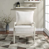 OSP Home Furnishings Kaylee Spindle Chair White Linen