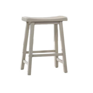 English Elm 24 Inch Backless Saddle Seat Counter Stools Set of 2 Solid Wood Kitchen Island Seating B056P416827