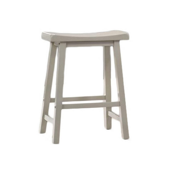 English Elm 24 Inch Backless Saddle Seat Counter Stools Set of 2 Solid Wood Kitchen Island Seating B056P416827