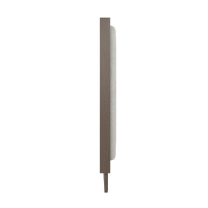 English Elm Upholstered Canvas and Oak Veneer Headboard for Modern Minimalist Bedroom Decor Walnut B2733P436846