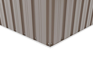 English Elm Campcraft 10x12 Ft Steel Outdoor Storage Shed with Daylight Windows and Weather Resistant Panels Brown W1598S00049