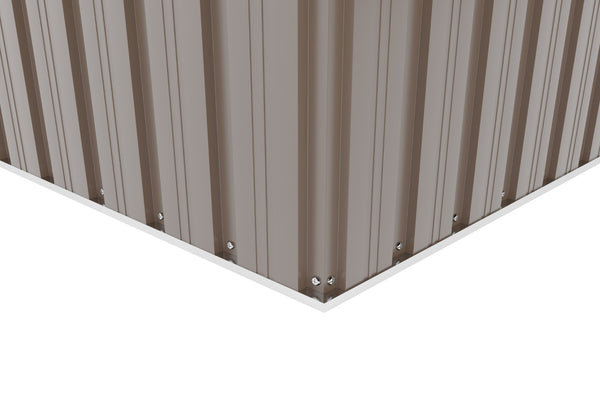English Elm Campcraft 10x12 Ft Steel Outdoor Storage Shed with Daylight Windows and Weather Resistant Panels Brown W1598S00049