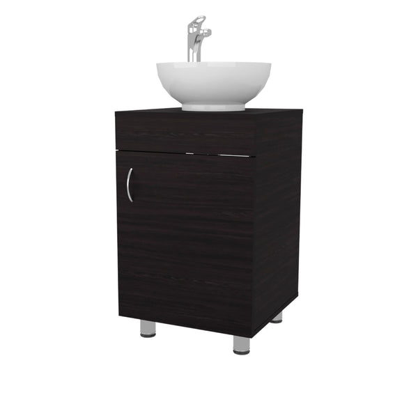 English Elm Wengue Bathroom Vanity With Integrated Vessel Sink, Spacious Storage, Modern Design For Small Spaces B062P303929-GIGA