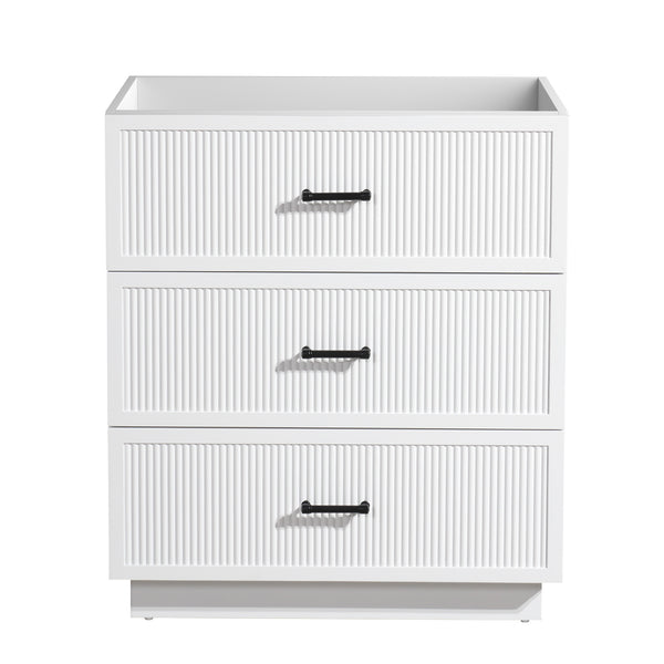 English Elm HK2305-30-WH 24" Floating Bathroom Vanity with Wall-Mount Design, Space-Saving Modern Sink Cabinet White W1550P168213