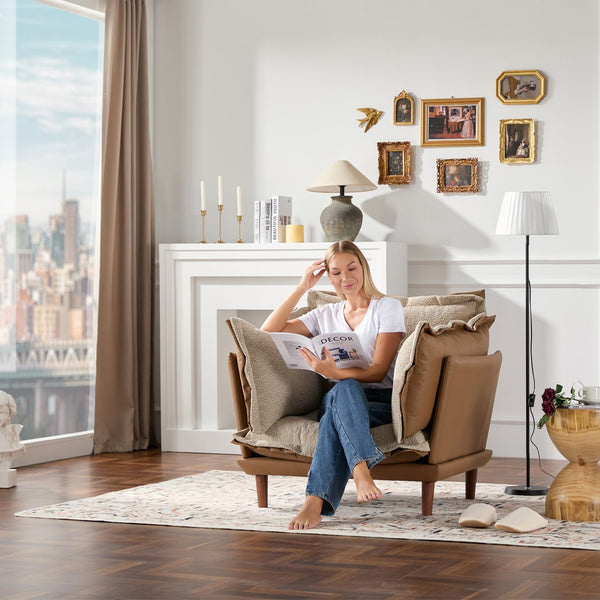 English Elm Modern Chenille Oversized Armchair - Cozy Accent Chair For Living Room, Bedroom, And Study Comfort W2997P236160