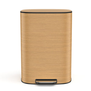 English Elm 13 13 Gallon 50L Stainless Steel Trash Can with Soft-Close Lid, Fingerprint-Proof, Foot Pedal, Large Capacity W1550P154901
