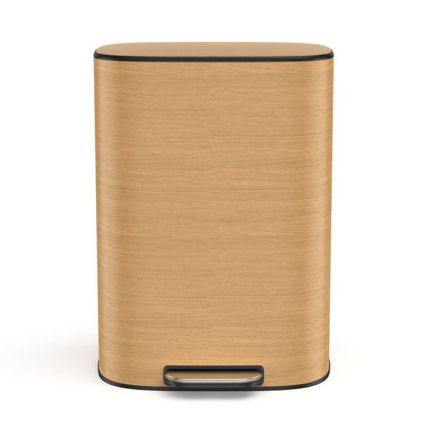 English Elm 13 13 Gallon 50L Stainless Steel Trash Can with Soft-Close Lid, Fingerprint-Proof, Foot Pedal, Large Capacity W1550P154901