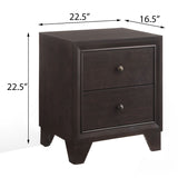 English Elm Espresso 2-Drawer Nightstand