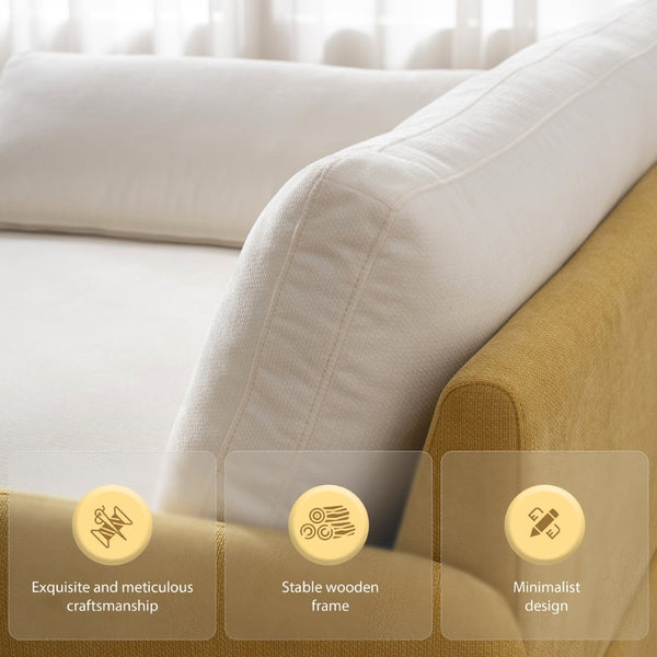 English Elm 50*43" Oversized Chenille Accent Armchair - Deep Seat Sofa Chair With Pillows For Cozy Living Room N723P235042L-GIGA