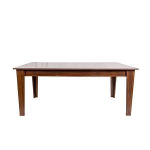 English Elm Dining Extendable Table 106.5" Long Family Dining Table for Small Spaces Melamine Woodgrain Top Walnut W331S00180