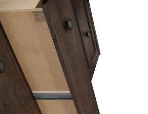 English Elm Wallace & Bay - Brown Farmhouse 9-Drawer Dresser — Rustic Wood Storage, Easy-Care Finish, Spacious 65.6" L Design for Stylish Organization B361P384477