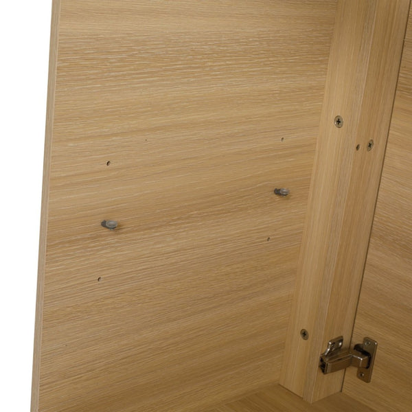 English Elm 40'' Freestanding Bathroom Vanity Plywood Cabinet Ceramic Sink Soft Close Doors W999S00518